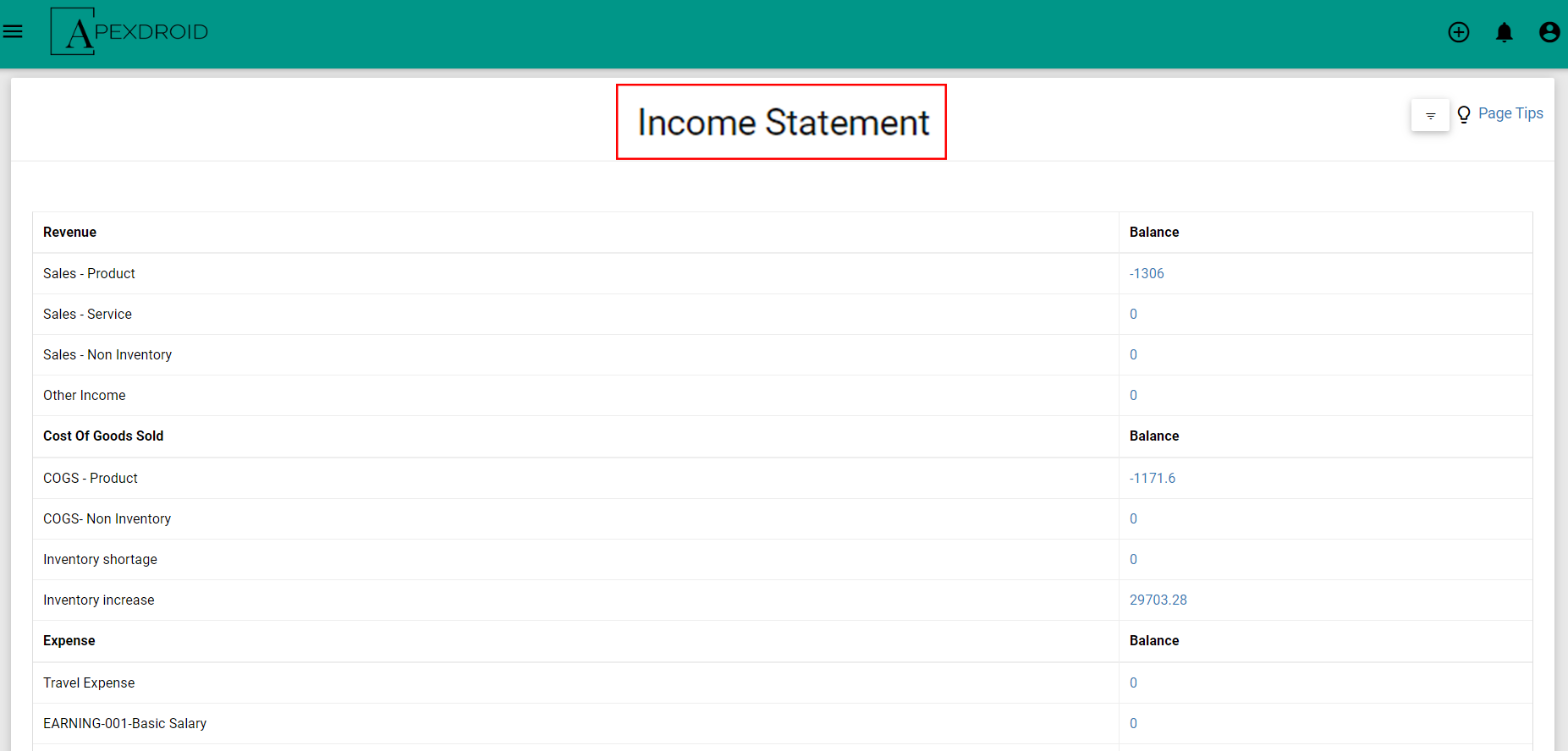 Merchandising Financial Statement